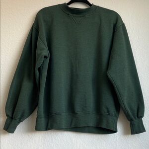 VTG LUNA PIER Men's Textured Green Sweatshirt • Medium